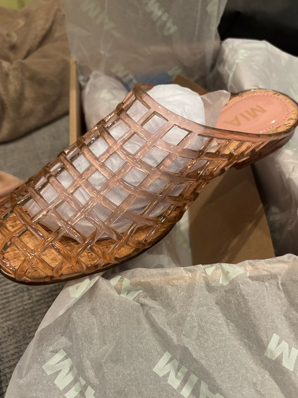 MIA Pink Jelly Mule